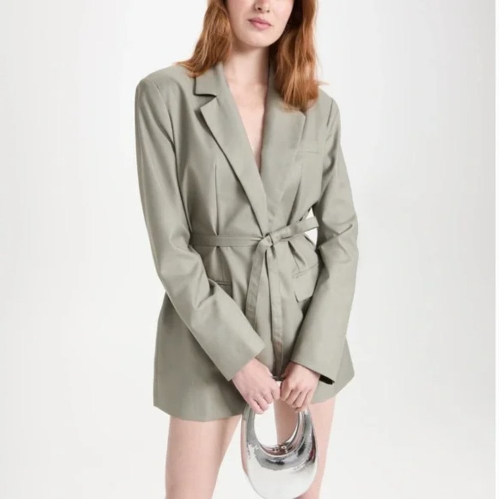 Lioness Sage Gray Belted Blazer Dress - Picture 8 of 8